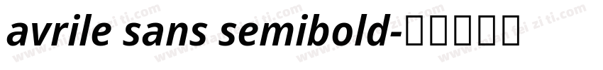 avrile sans semibold字体转换